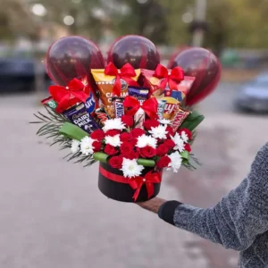 Floral & Chocolate Balloon Surprise