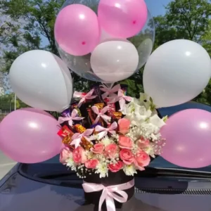Balloon and Chocolate Arrangement