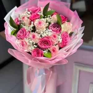 Imported Rosy Reverie Bouquet
