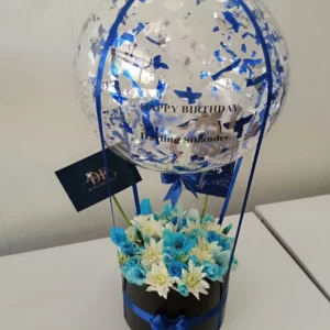 Elegant Balloon & Flower Ensemble