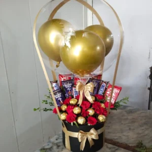 The Golden Hot Air Balloon Gift Box