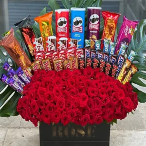 The Ultimate Snack Roses & Munchies Box