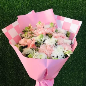 Sweet Pink Checkers Bouquet