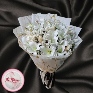 Majestic White Lily Luxe Bouquet