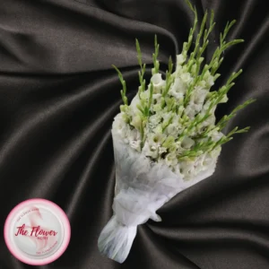 Ethereal White Gladiolus Bouquet