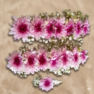 Vibrant Pink Fresh Flower Jewelry Set