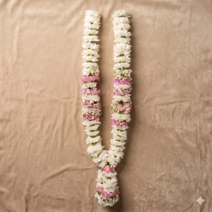 Fresh White and Pink Floral Wedding Garland