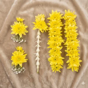 Radiant Yellow Fresh Floral Jewelry Set