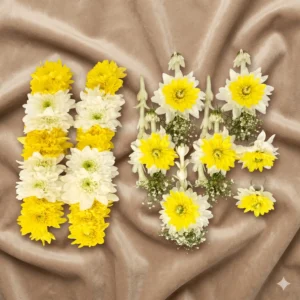Vibrant Yellow and White Fresh Floral Jewelry Set