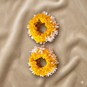 Vibrant Yellow and White Fresh Floral Wrist Garlands